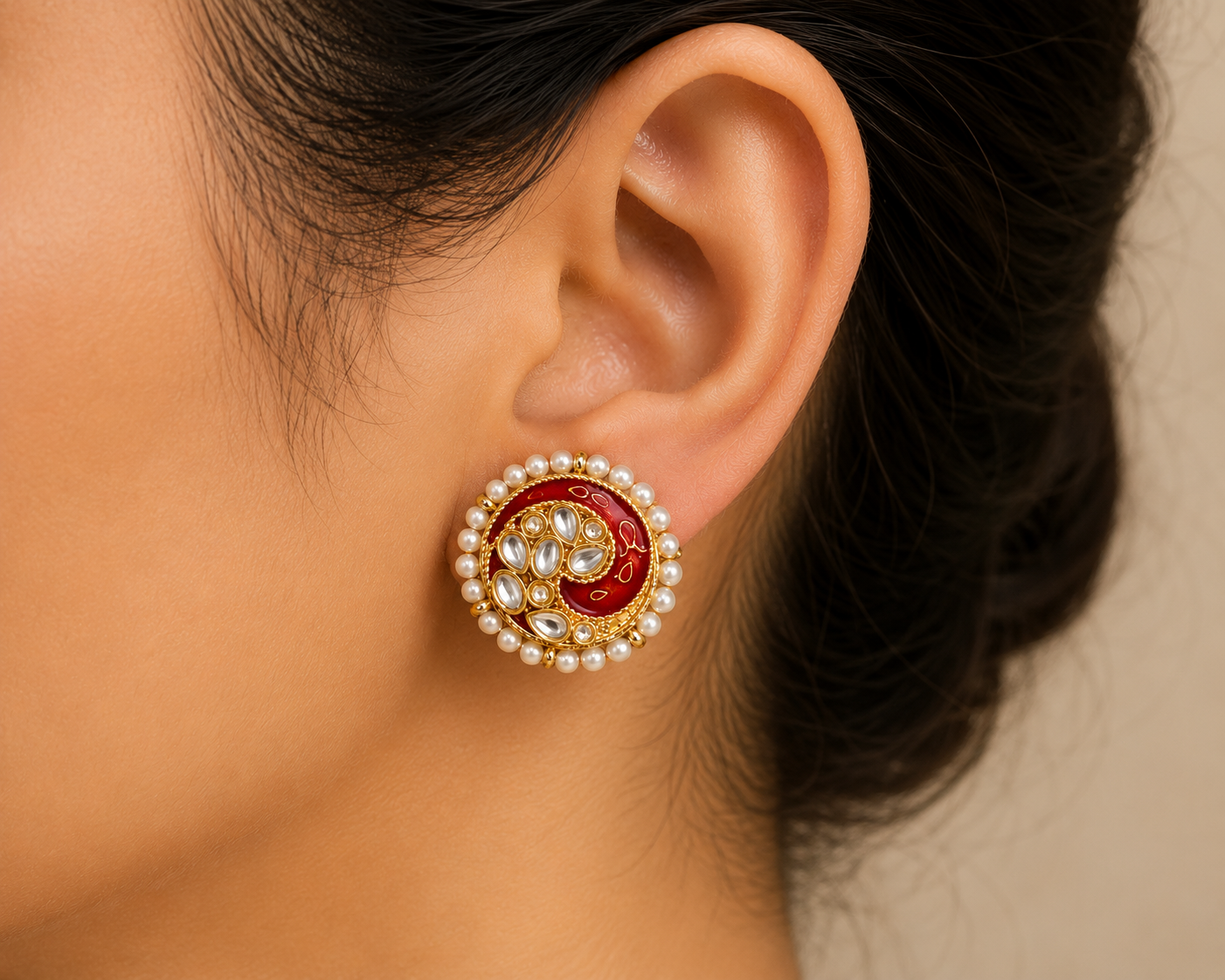Rakta Kundan Studs - Image 3